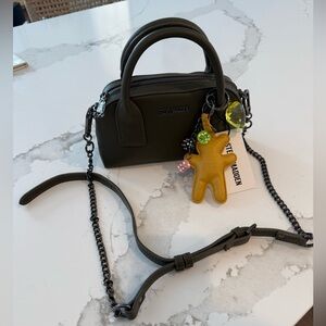 Steve Madden Olive Green Mini Crossbody Bag NWT Charm Satchel